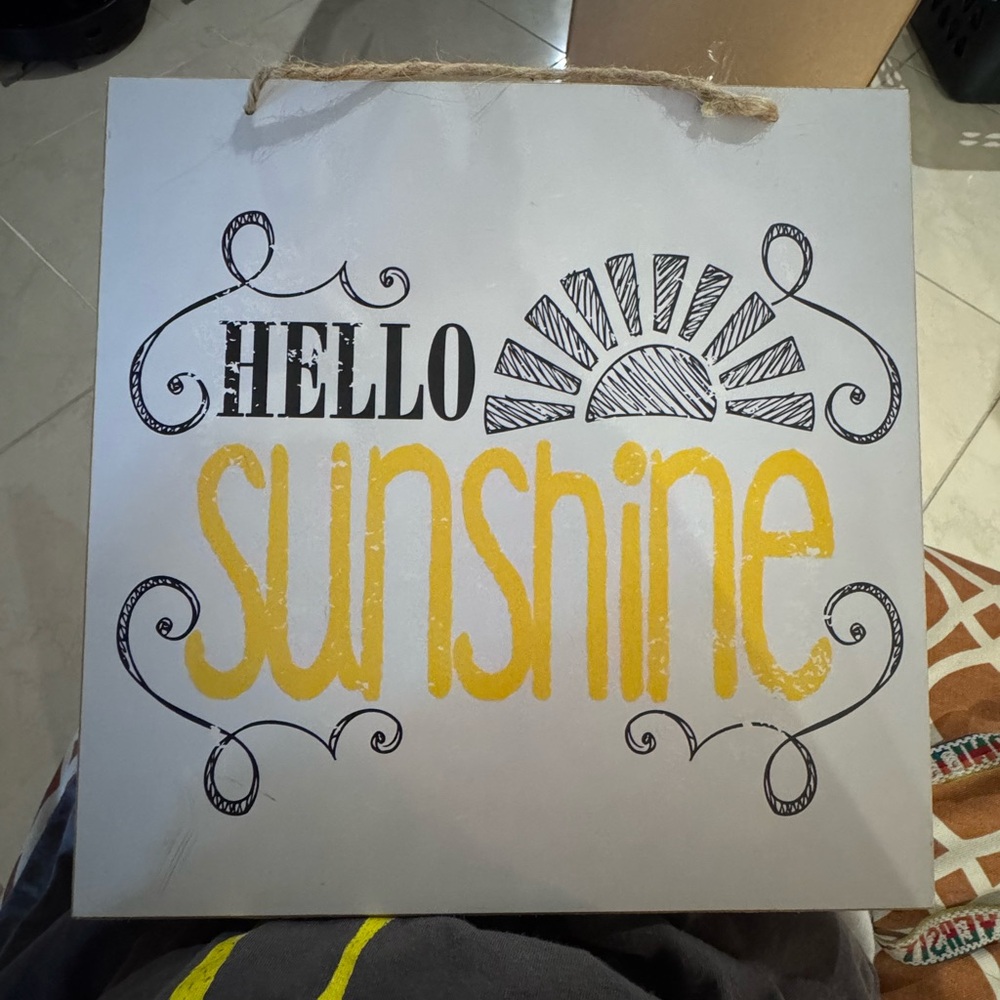 FETCO “Hello Sunshine” Wood Wall Sign | Farmhouse Decor